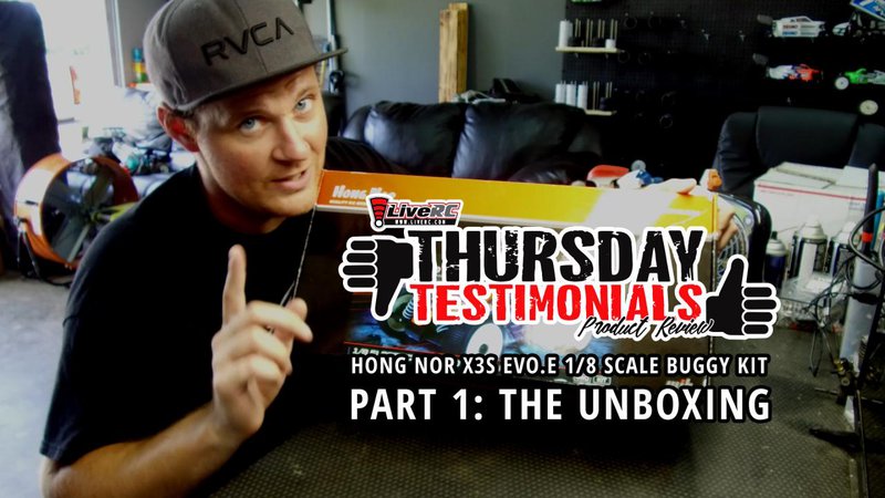 Main Photo: THURSDAY TESTIMONIALS: Hong Nor Evo.e 1/8 Buggy Kit - The Unboxing [VIDEO]
