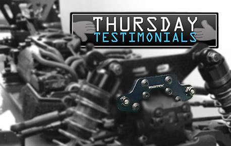 Main Photo: THURSDAY TESTIMONIALS: Exotek Racing EB410 Bulkhead Saver Camber Plate